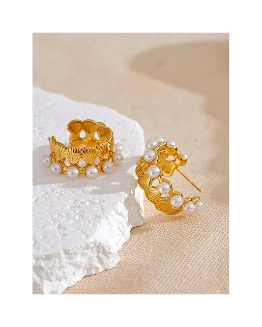 Ariel Hoop Earrings — gold view 3