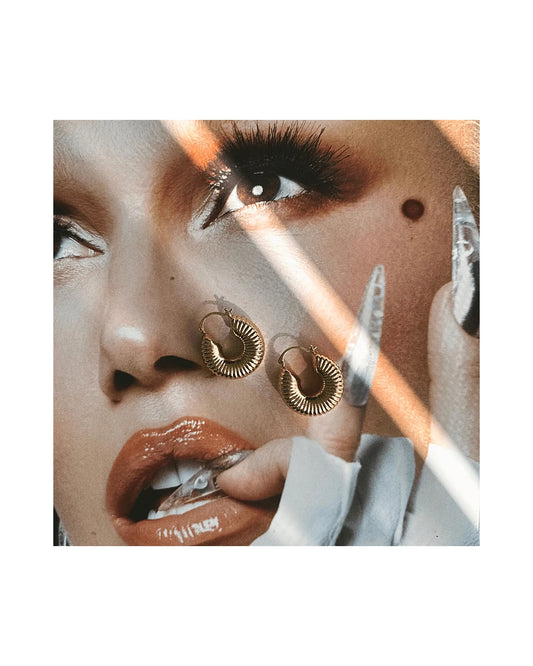 Statement Chunky Hoop Earrings — view 3