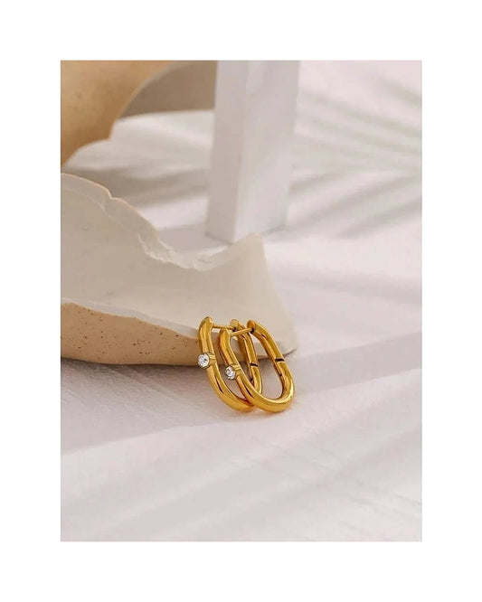 Stainless Steel Geometric Earrings — view 3