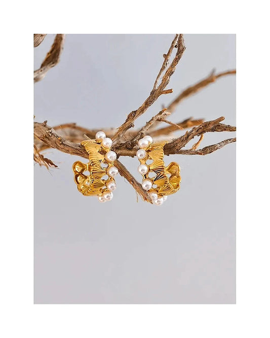 Ariel Hoop Earrings — gold view 4
