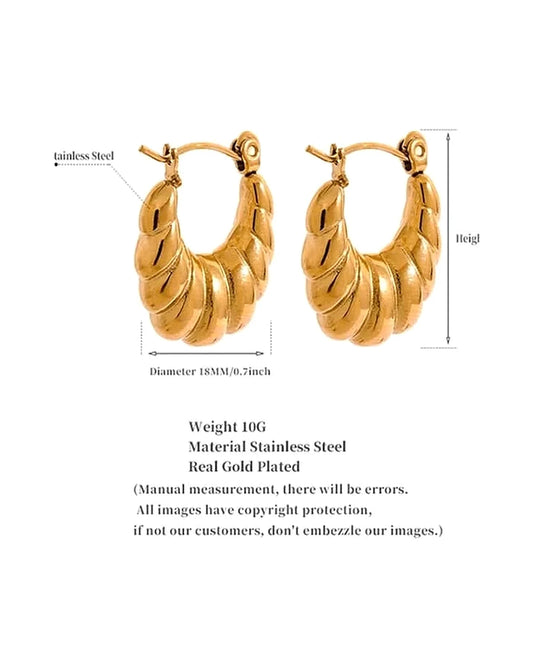 Andrina Hoop Earrings — size details