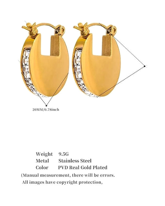 Carved Out Sphere Hoop Earrings — size details