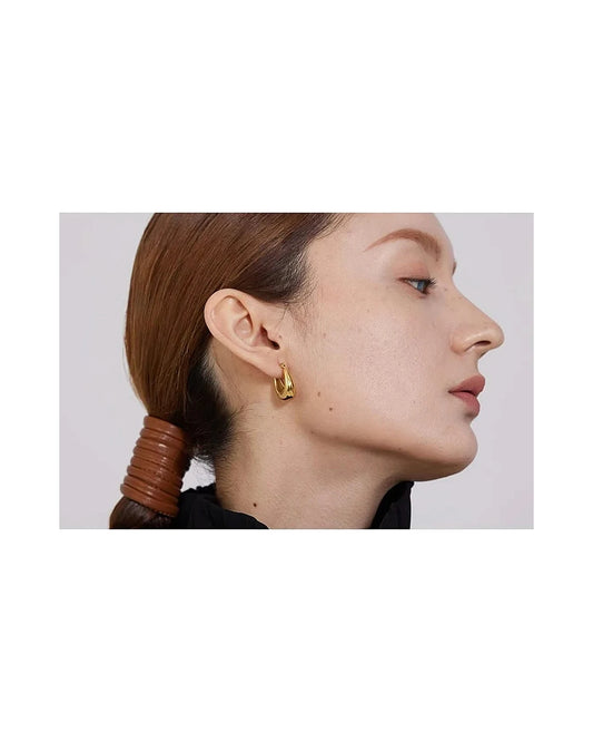Golden Tides Hoop Earrings — gold view 4