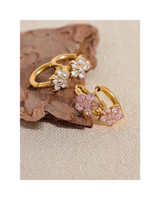 Floral Orbits Hoop Earrings — view 4