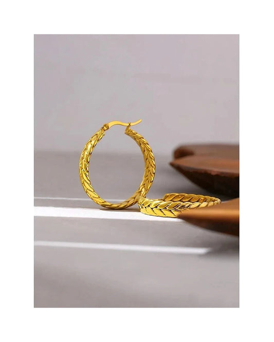 Maat Hoop Earrings — gold view 4