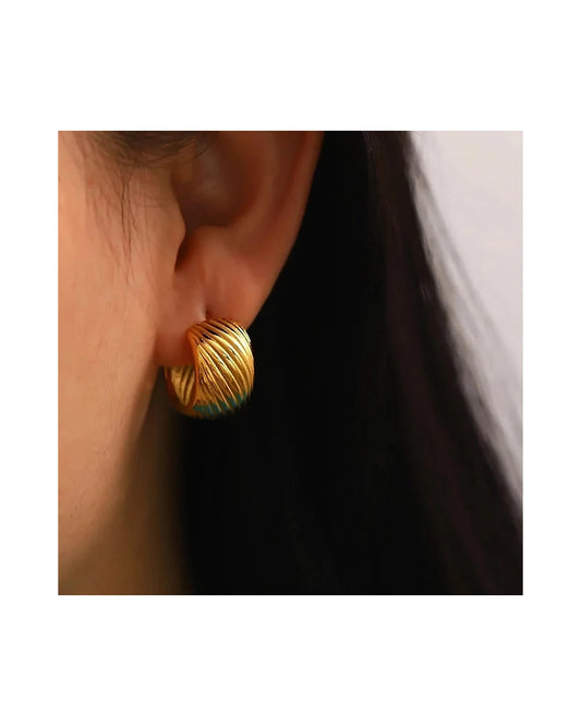 Golden Waves Earrings — gold view 4