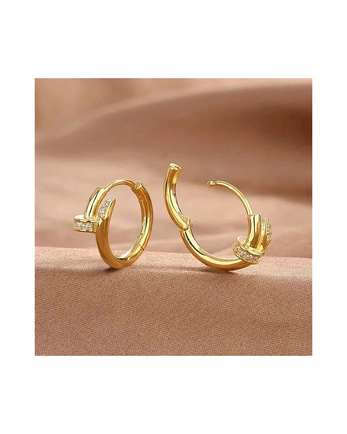 Nail-Inspired Hoop Earrings — view 4
