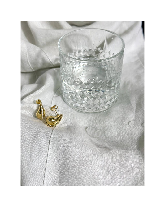 Chunky Teardrop Zircon Earrings — view 5