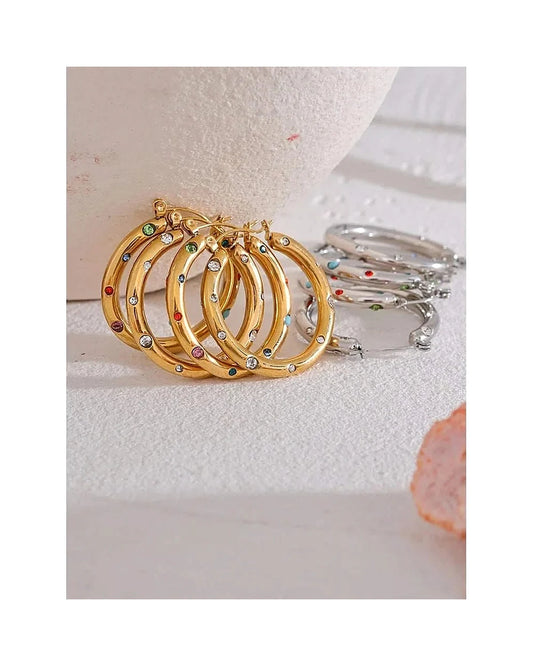 Kaleidoscope Bliss Hoop Earrings — view 5