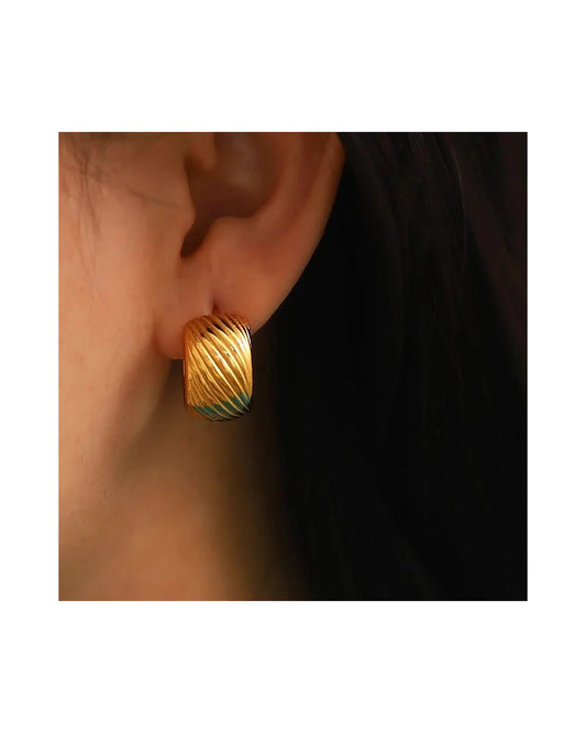 Golden Waves Earrings — gold view 5