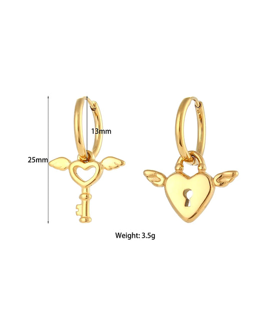 Eden Heart Hoop Earrings — view 6