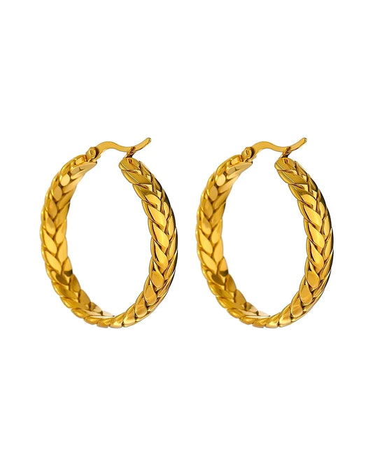 Maat Hoop Earrings — gold view 6