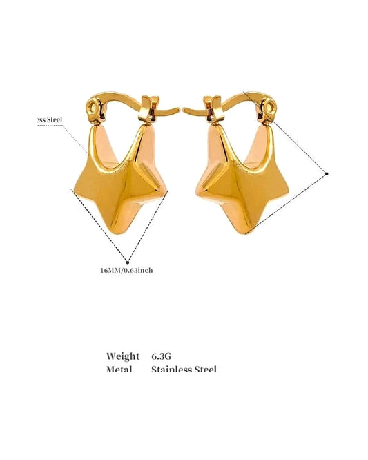 Nebula Gleam Hoop Earrings — size details