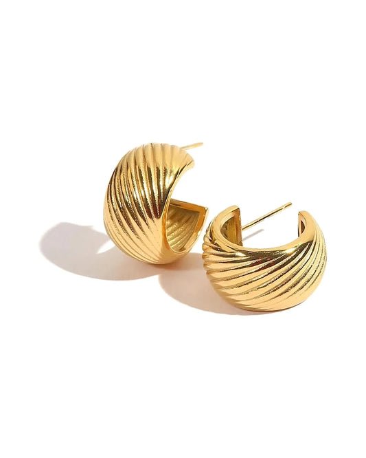 Golden Waves Earrings — gold view 6