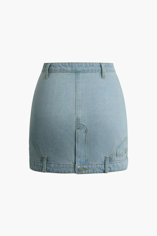 Vintage Denim Mini Skirt