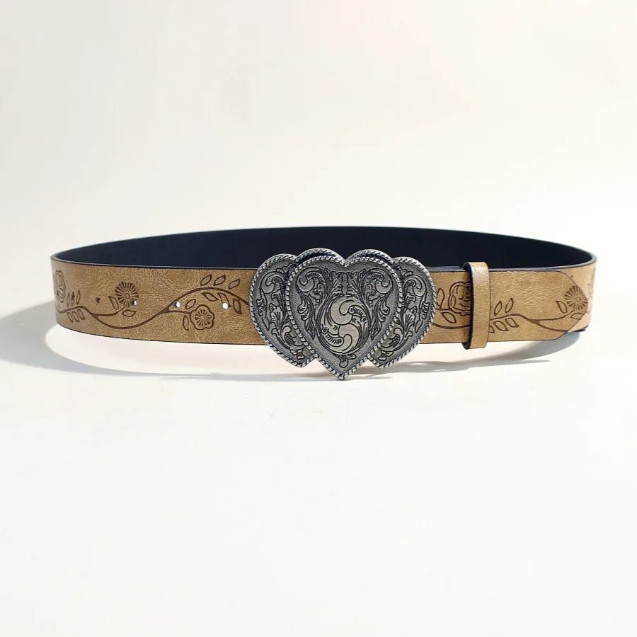 Vintage Double Heart Western Belt