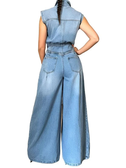 Vintage Loose Denim Jumpsuit