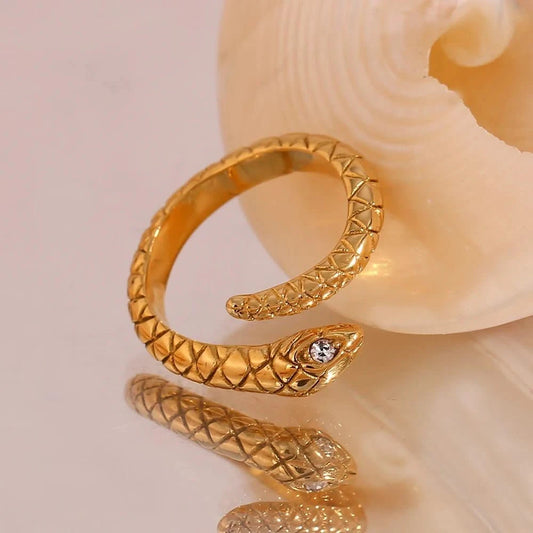 Vintage Stainless Snake Rings For Women