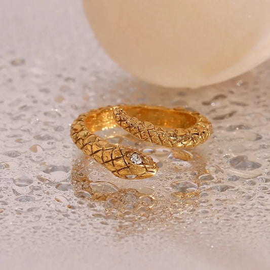 Vintage Stainless Snake Rings For Women