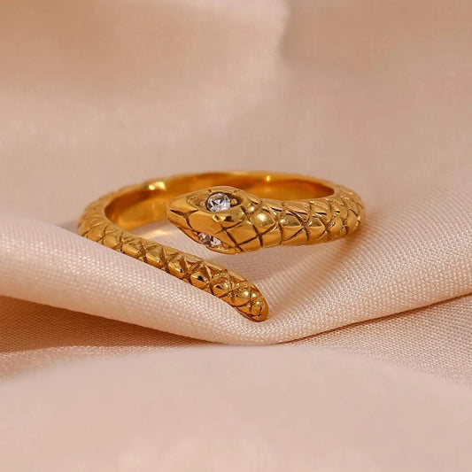 Vintage Stainless Snake Rings For Women