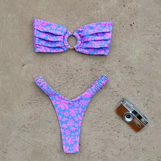 Violet Bandeau Bikini Set