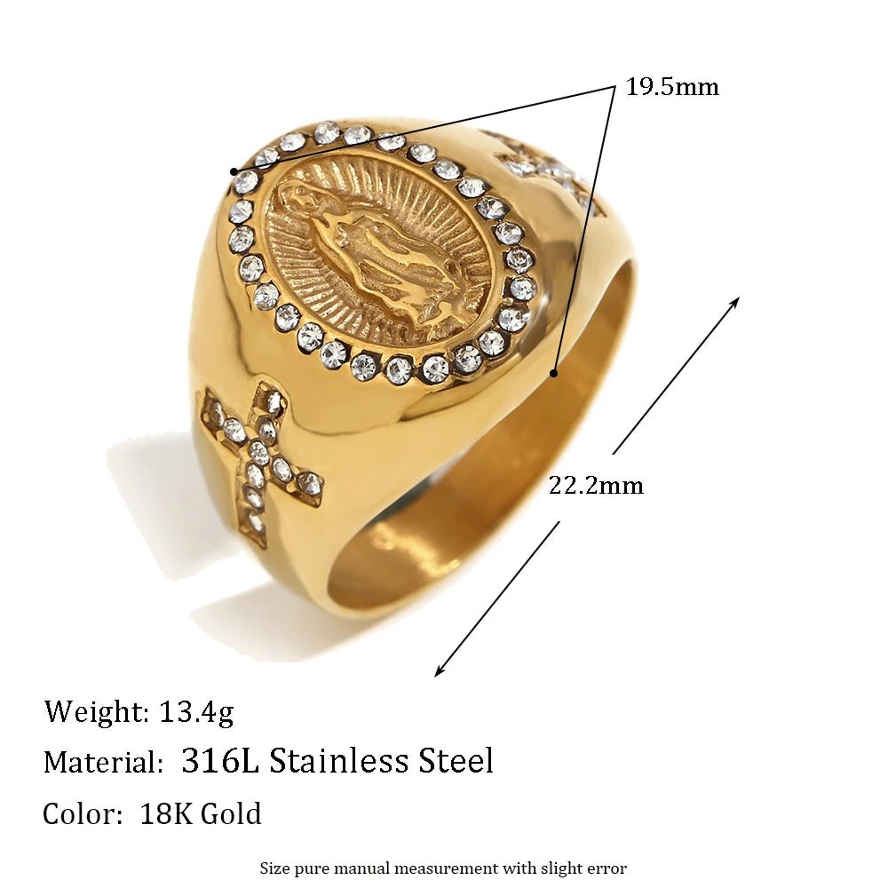 Virgin Mary's Embrace Ring - Size Details