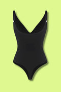 Plunge V-Neck One-Piece Bodysuit Tummy control, [product type]