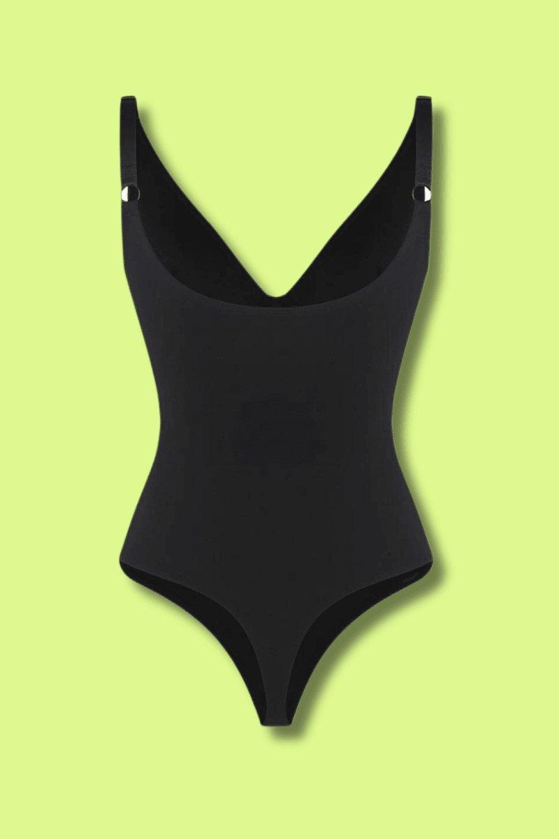 Plunge V-Neck One-Piece Bodysuit Tummy control, [product type]