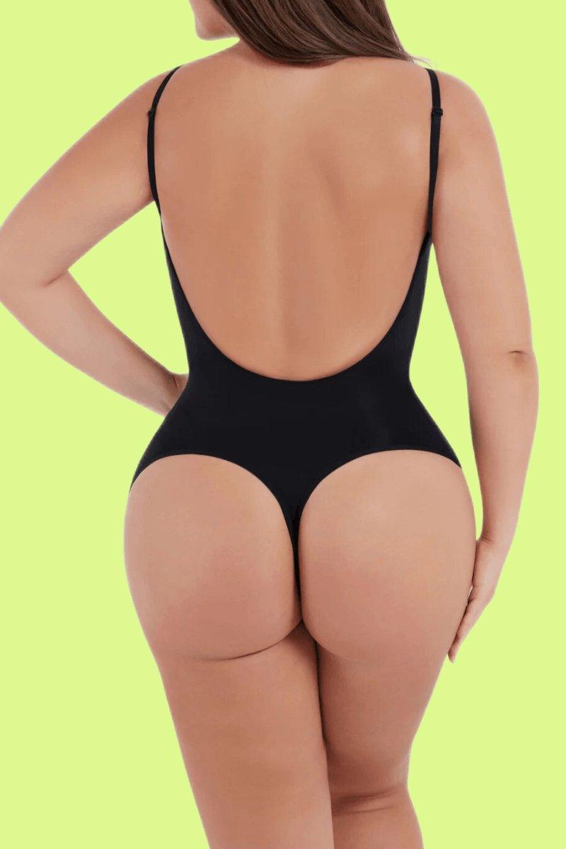 Seamless Cover-Breast Open-Back Thong, [product type]
