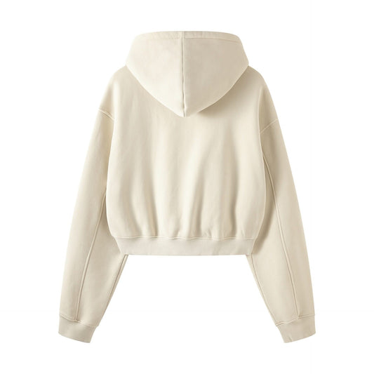 Washed Color Hooded Cardigan Sweater