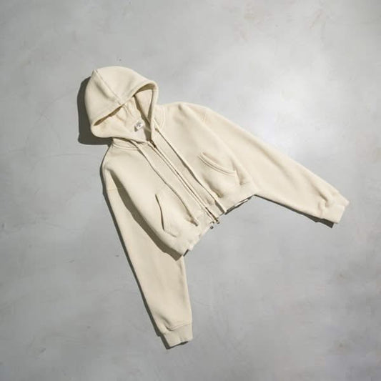 Washed Color Hooded Cardigan Sweater