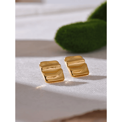 Wavy Textured Stud Earrings