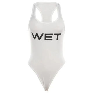 Wet t shirt bodysuit