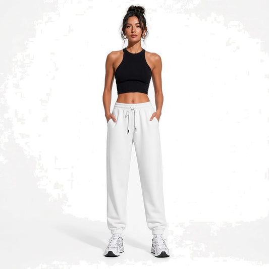 Joggers Pants — White front