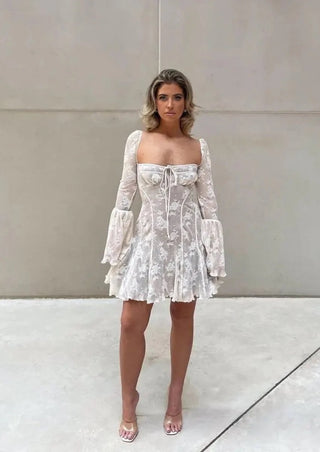 white lace dress