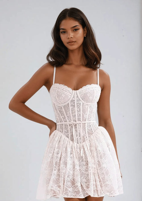 White Lace mini Dress