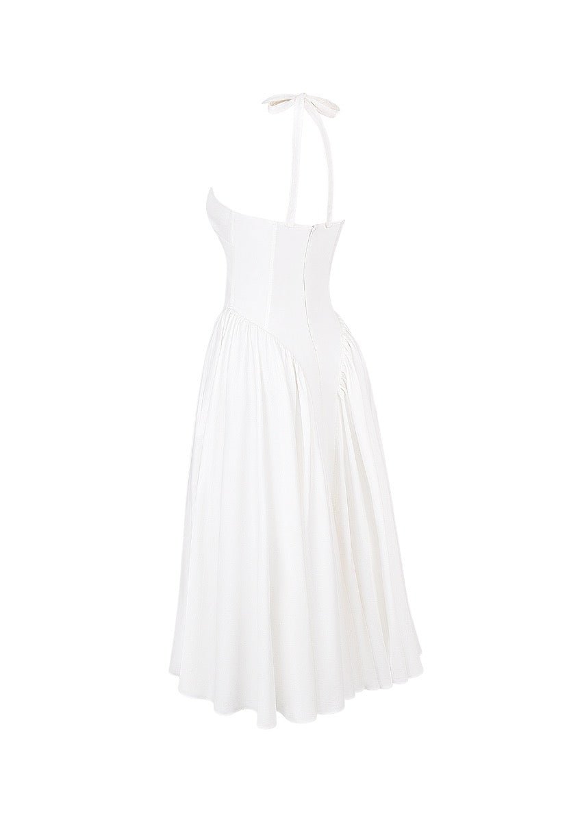 White maxi dress