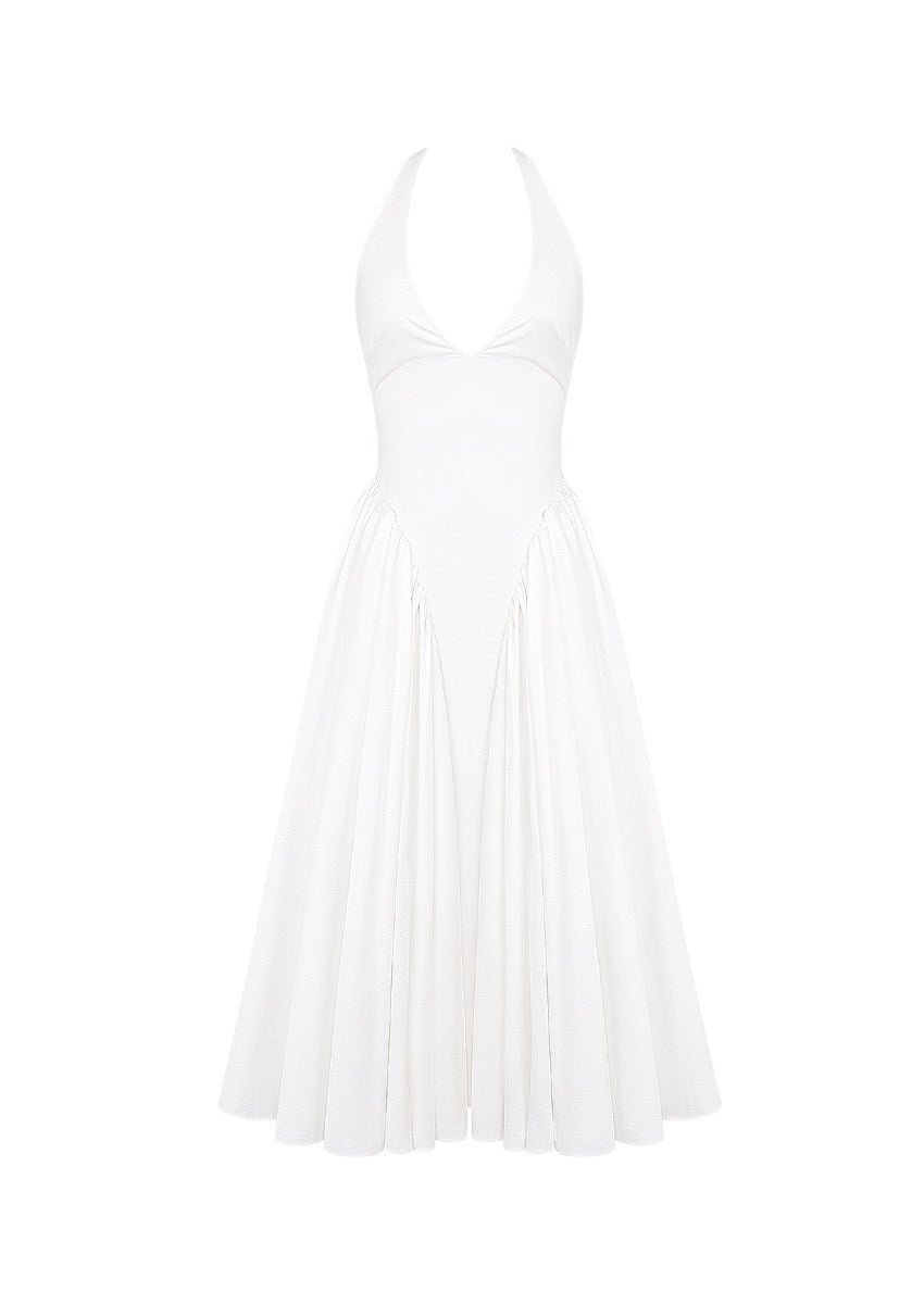 White maxi dress