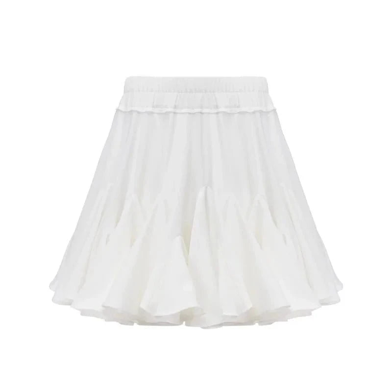 White Ruffles Skirt