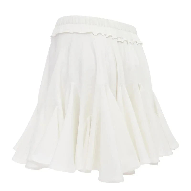 White Ruffles Skirt