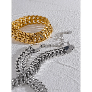 Wide Chain Cuban Bracelet - Mabel Love Co - Bracelets