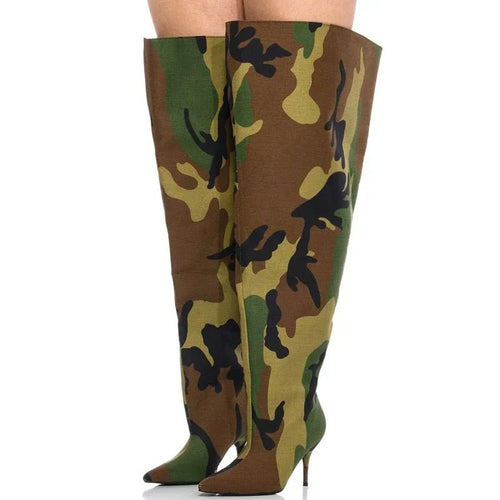 WOMENS BUCKET CAMO BOOTS