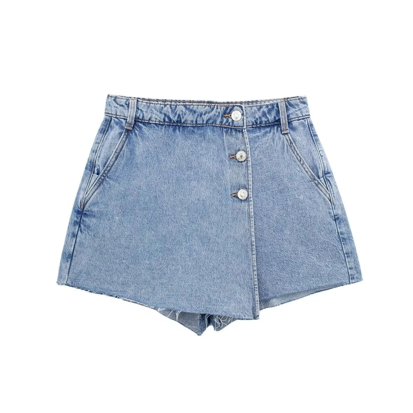 Wrap Denim Short