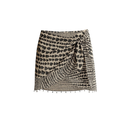 Wrap Mini Skirt — front