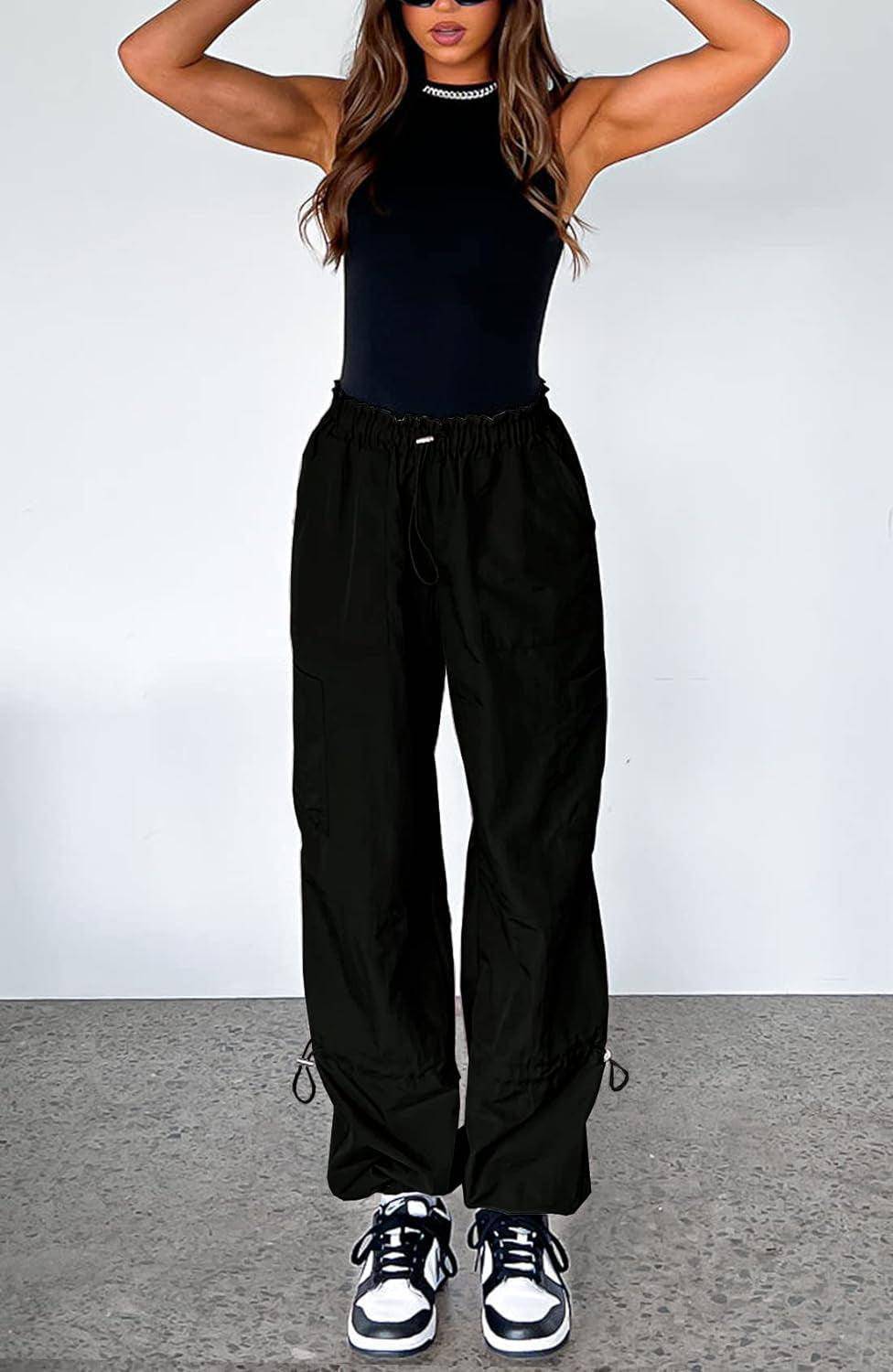 Y2K Cargo Parachute Pants