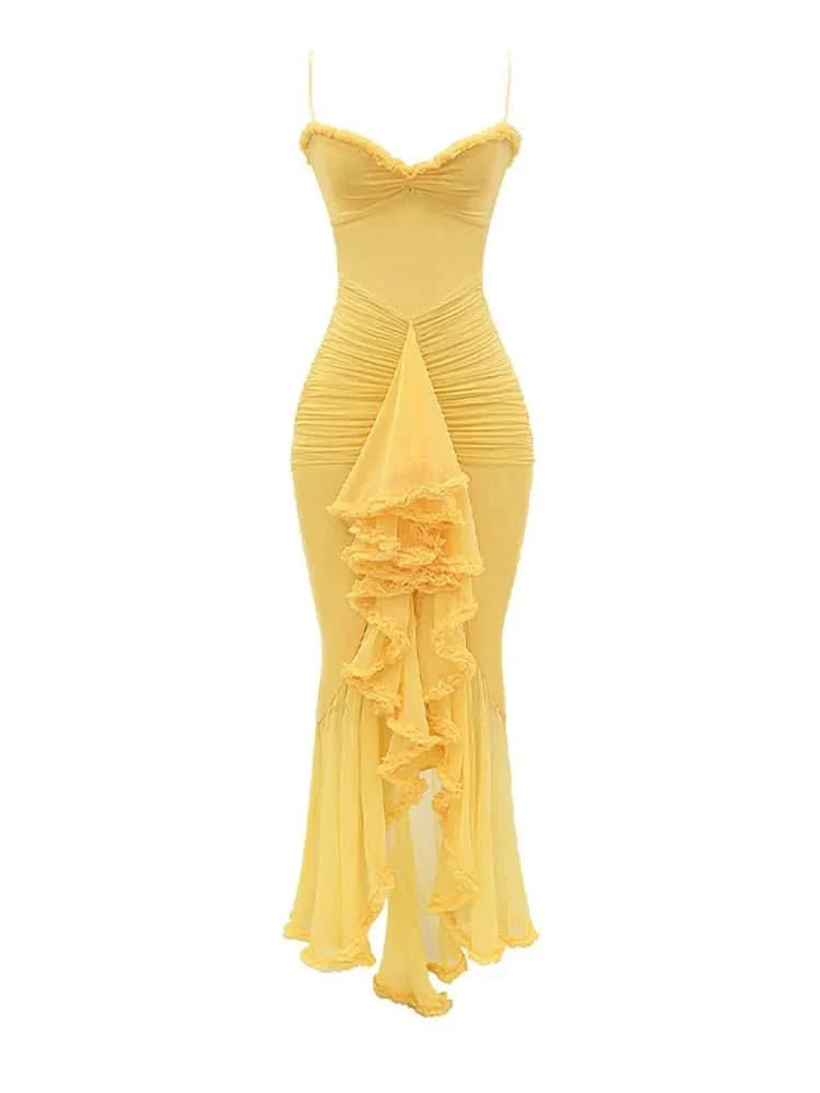 yellow strapless dress Yellow Dress with a Sweetheart Neckline