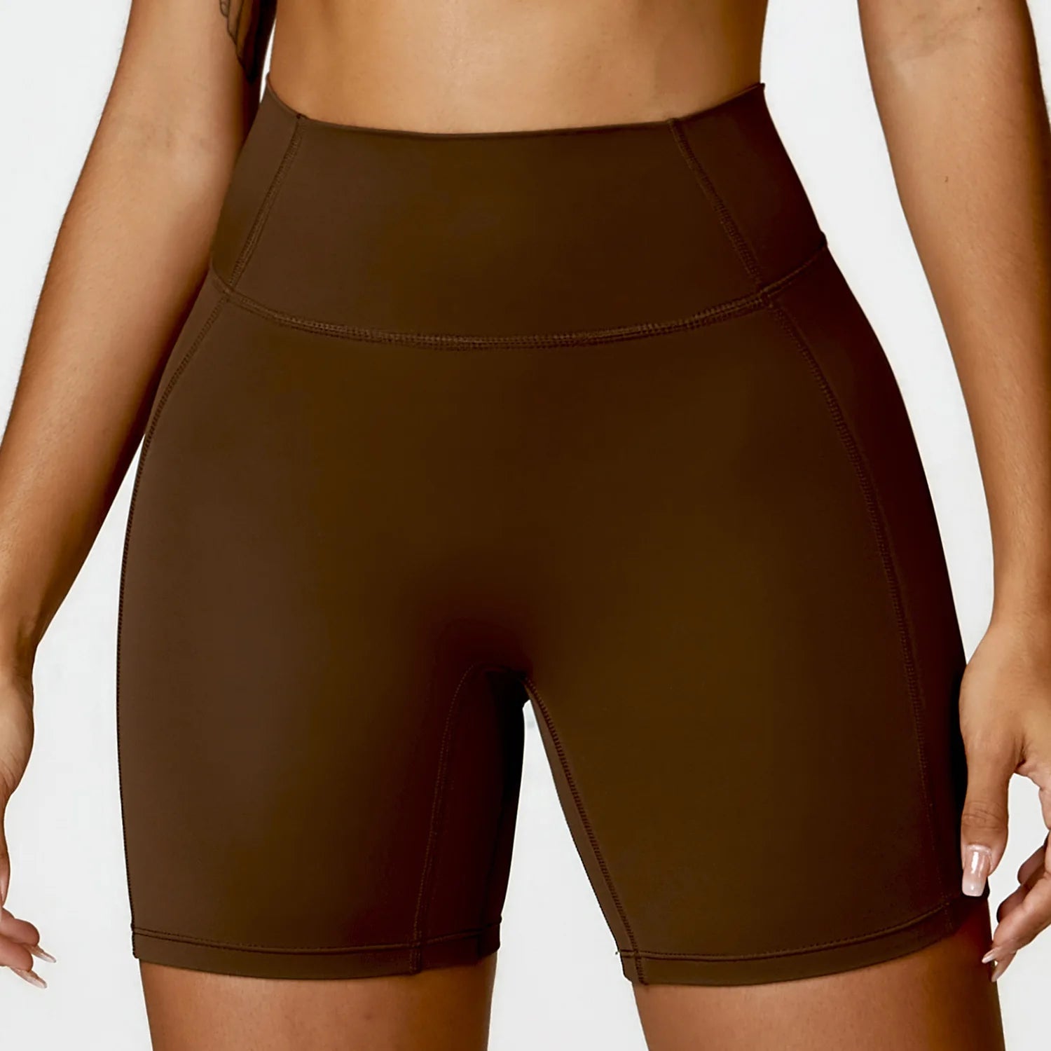 Yoga Shorts - Brown