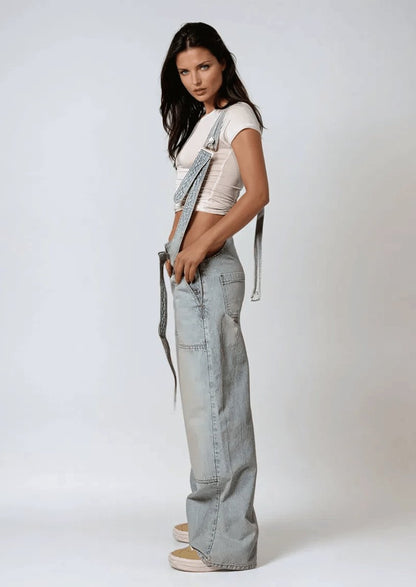 Zip Front Overalls