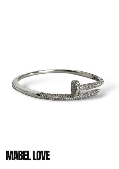 Zircon Nail Cuff Bracelet