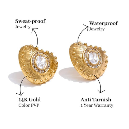 Gold Stud Earring - Mabel Love Co